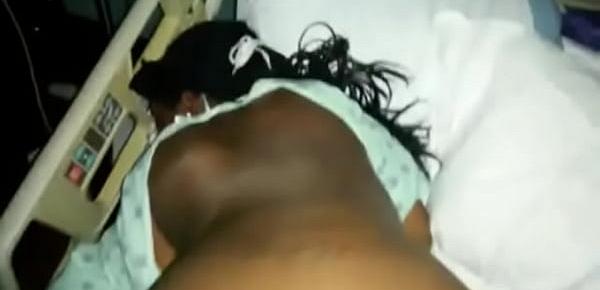  Ebony babe takes bbc in hospital after giving birth
